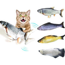 Elektrisches Fisch Katzenspielzeug Interaktiver Tanzender Fisch für Kitty Katzenminze Katzenspielzeug Perfekt zum Beißen, Kauen und Treten von selbst